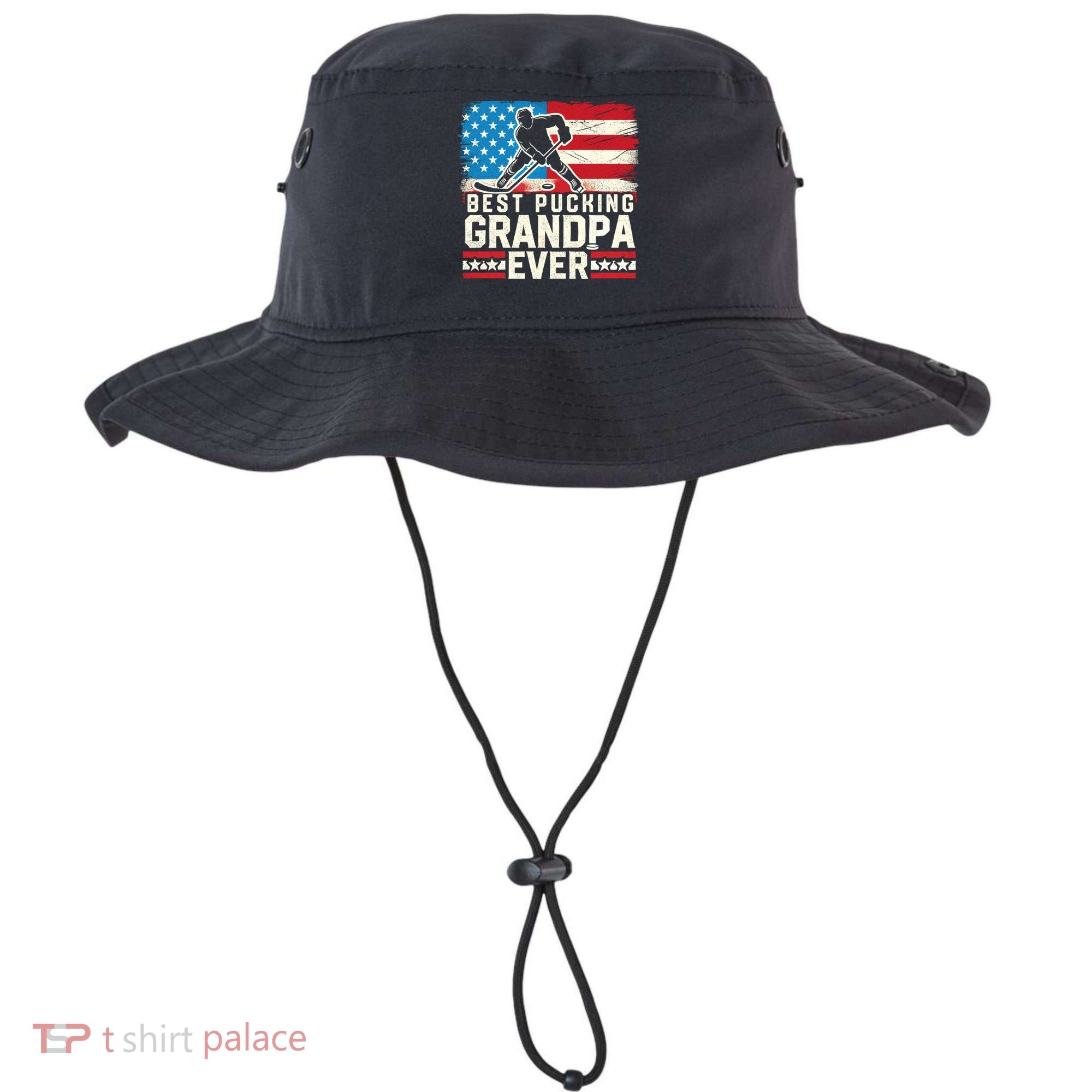 Best Pucking Grandpa Ever Gift Hockey Lover Gift Bucket Hat