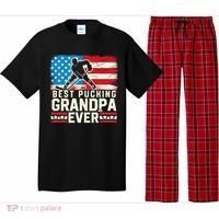 Best Pucking Grandpa Ever Gift Hockey Lover Gift Pajama Set thumb 0