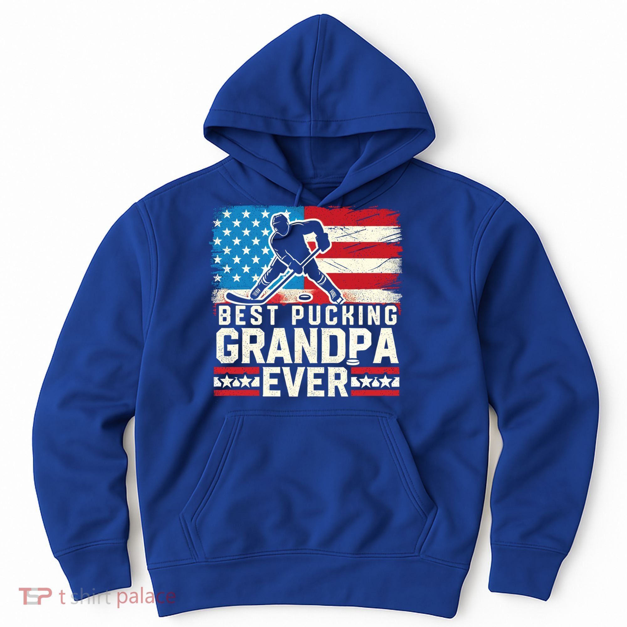 Best Pucking Grandpa Ever Gift Hockey Lover Gift Hoodie