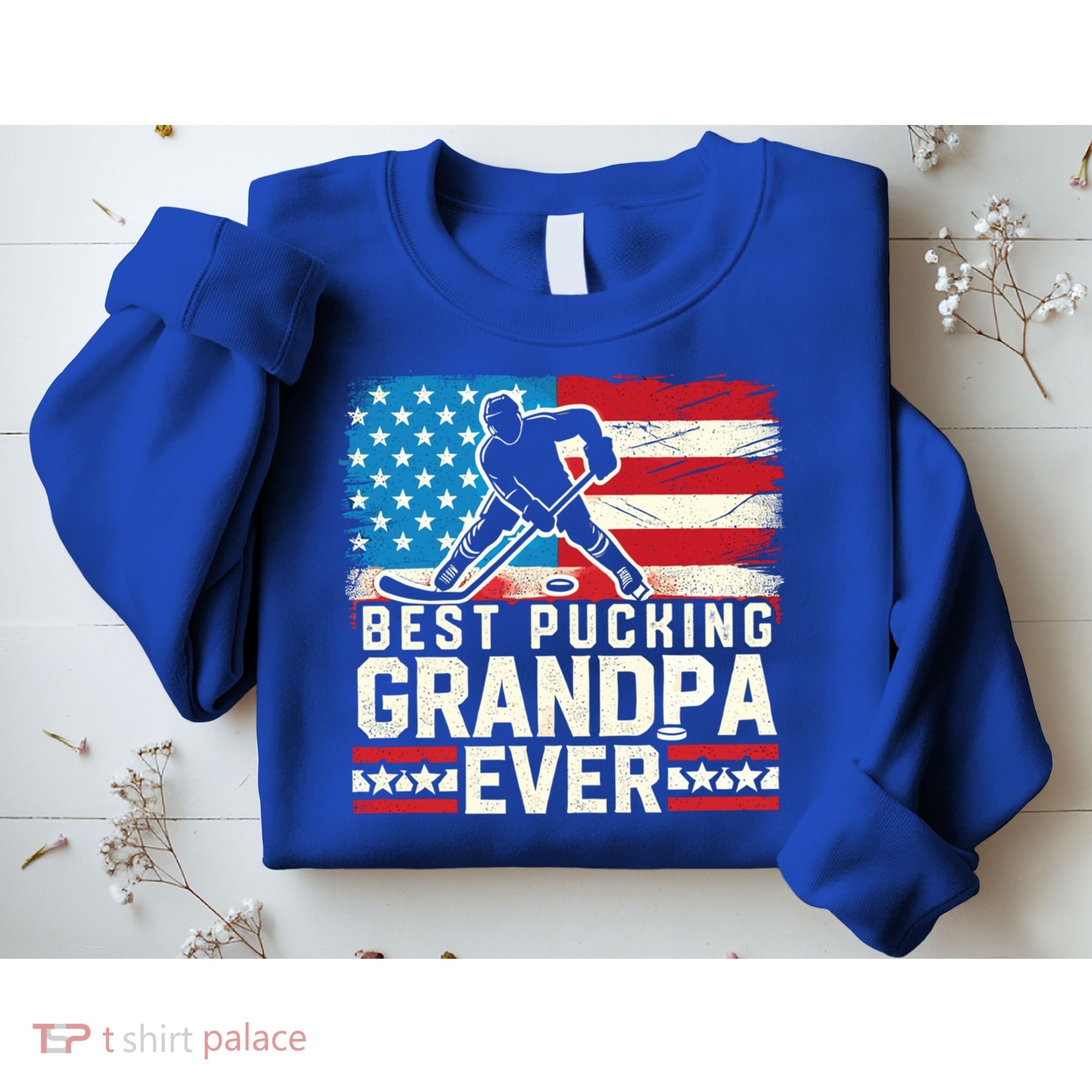 Best Pucking Grandpa Ever Gift Hockey Lover Gift Sweatshirt
