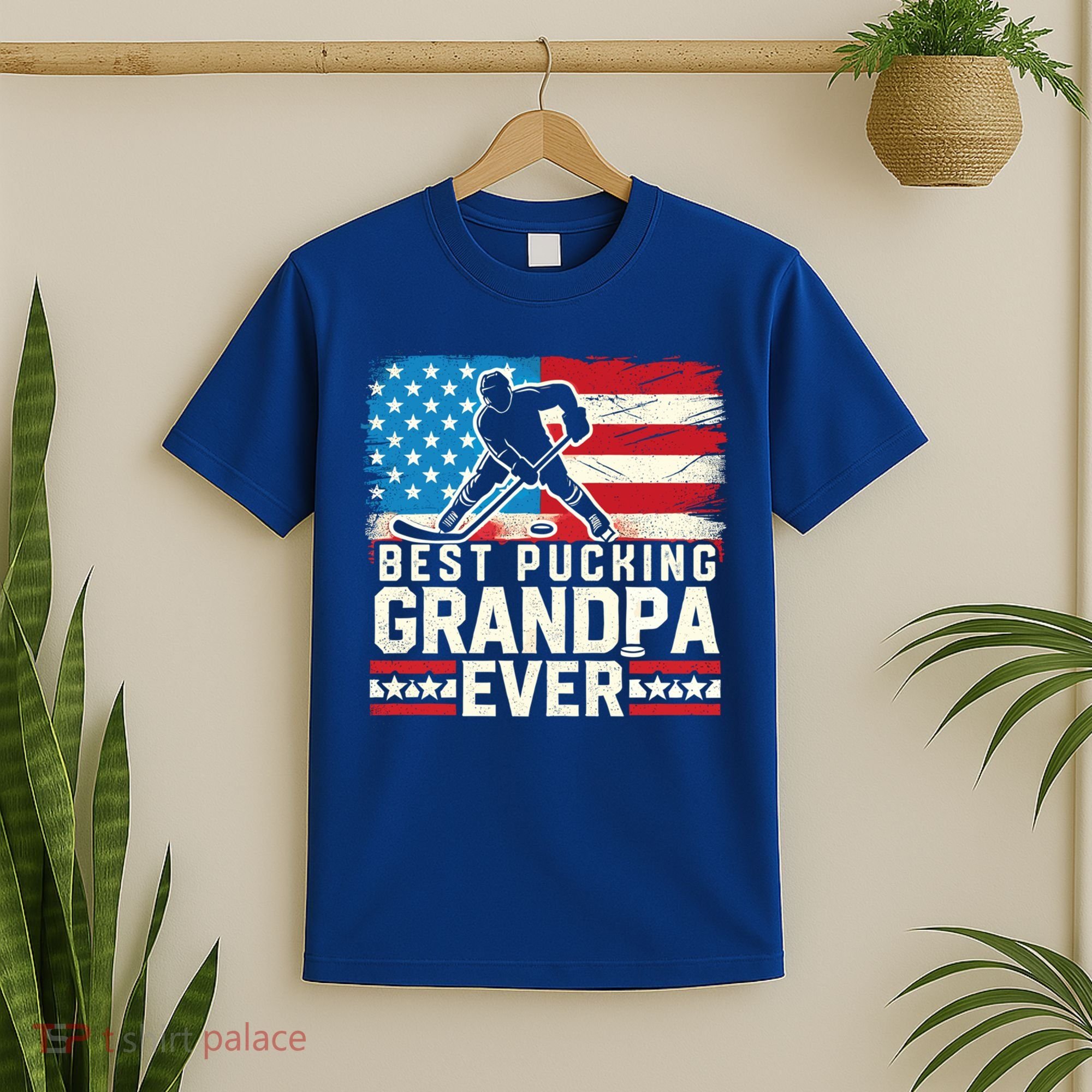 Best Pucking Grandpa Ever Gift Hockey Lover Gift T-Shirt