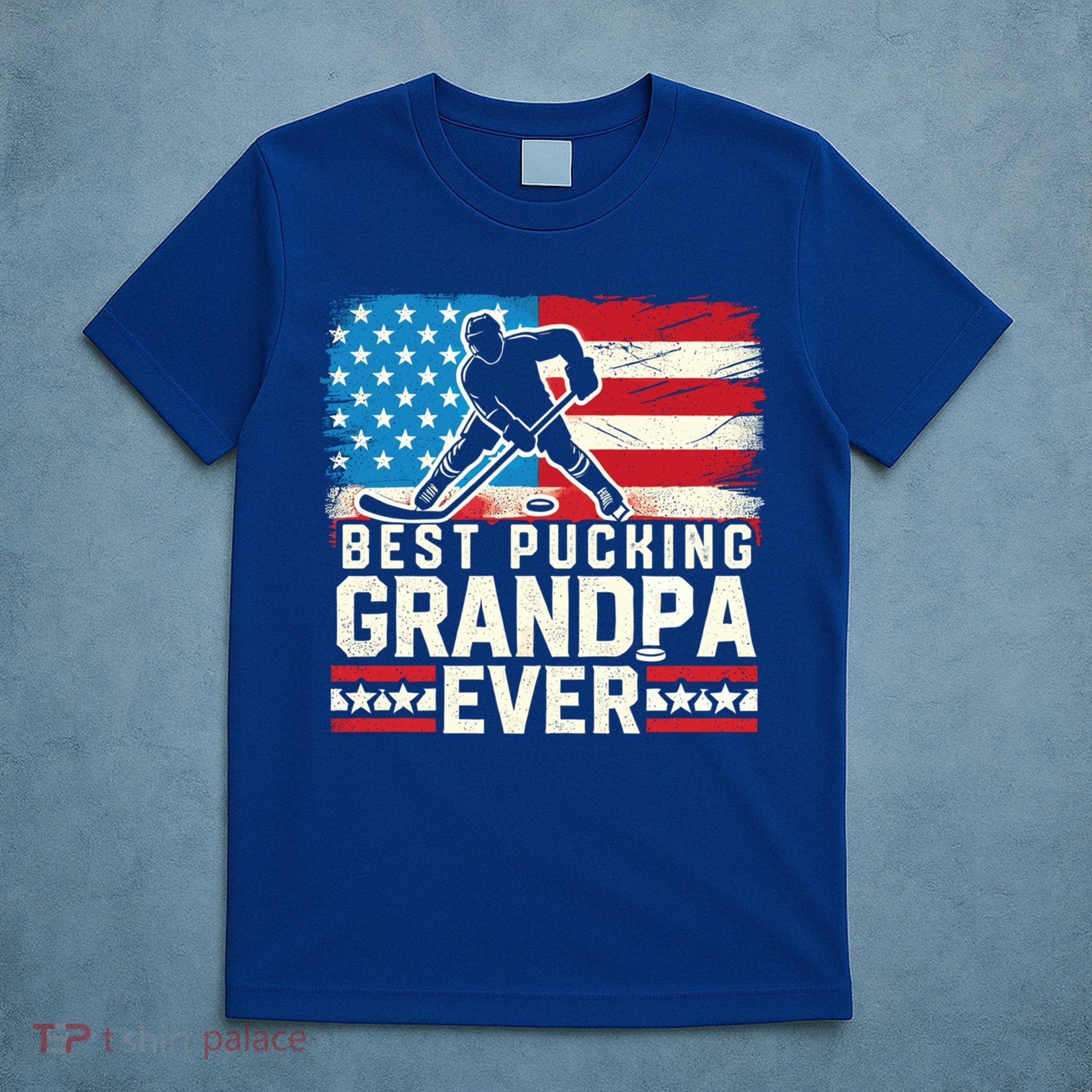Best Pucking Grandpa Ever Gift Hockey Lover Gift T-Shirt
