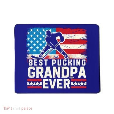 Best Pucking Grandpa Ever Gift Hockey Lover Gift Mousepad
