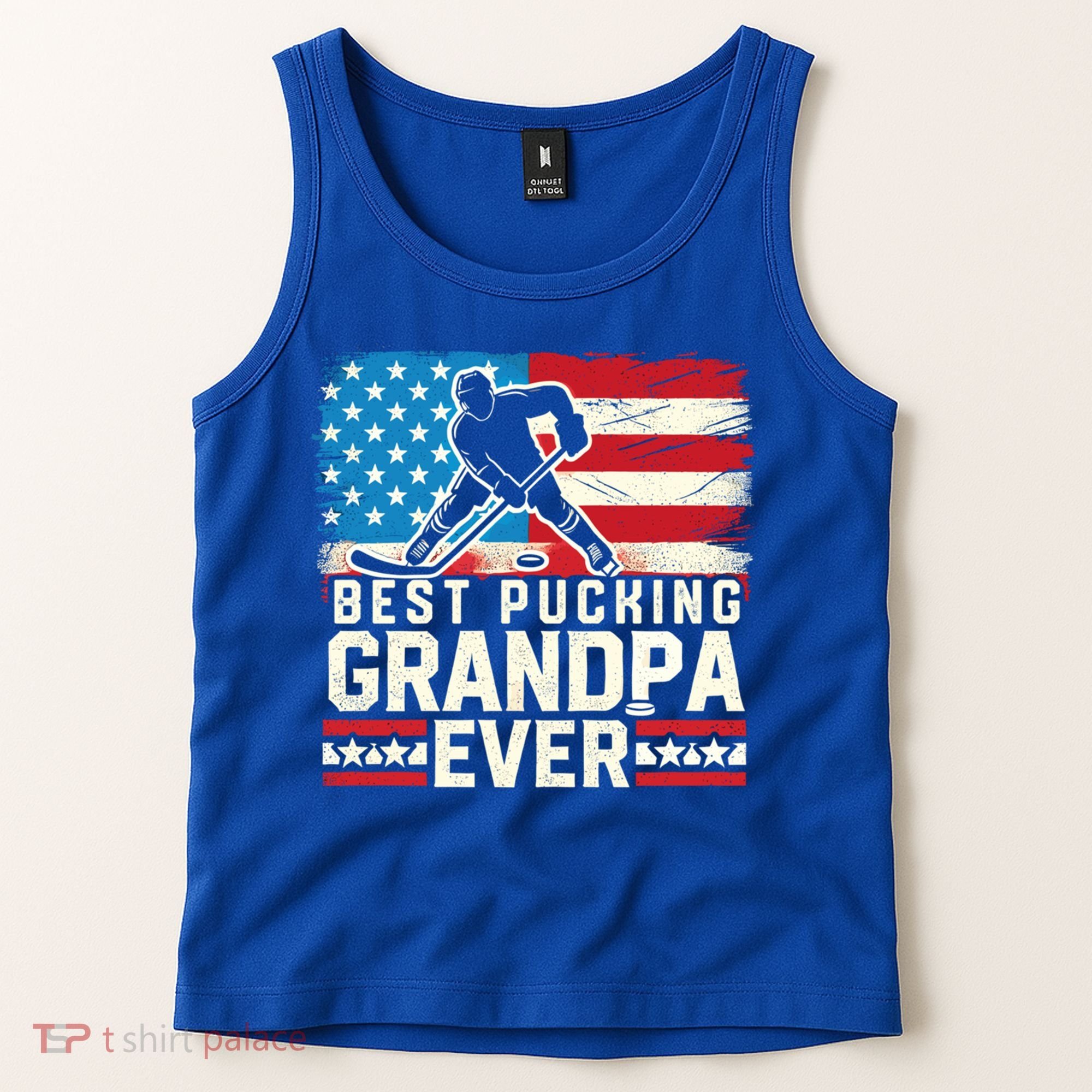 Best Pucking Grandpa Ever Gift Hockey Lover Gift Tank Top