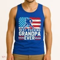 Best Pucking Grandpa Ever Gift Hockey Lover Gift Tank Top thumb 3