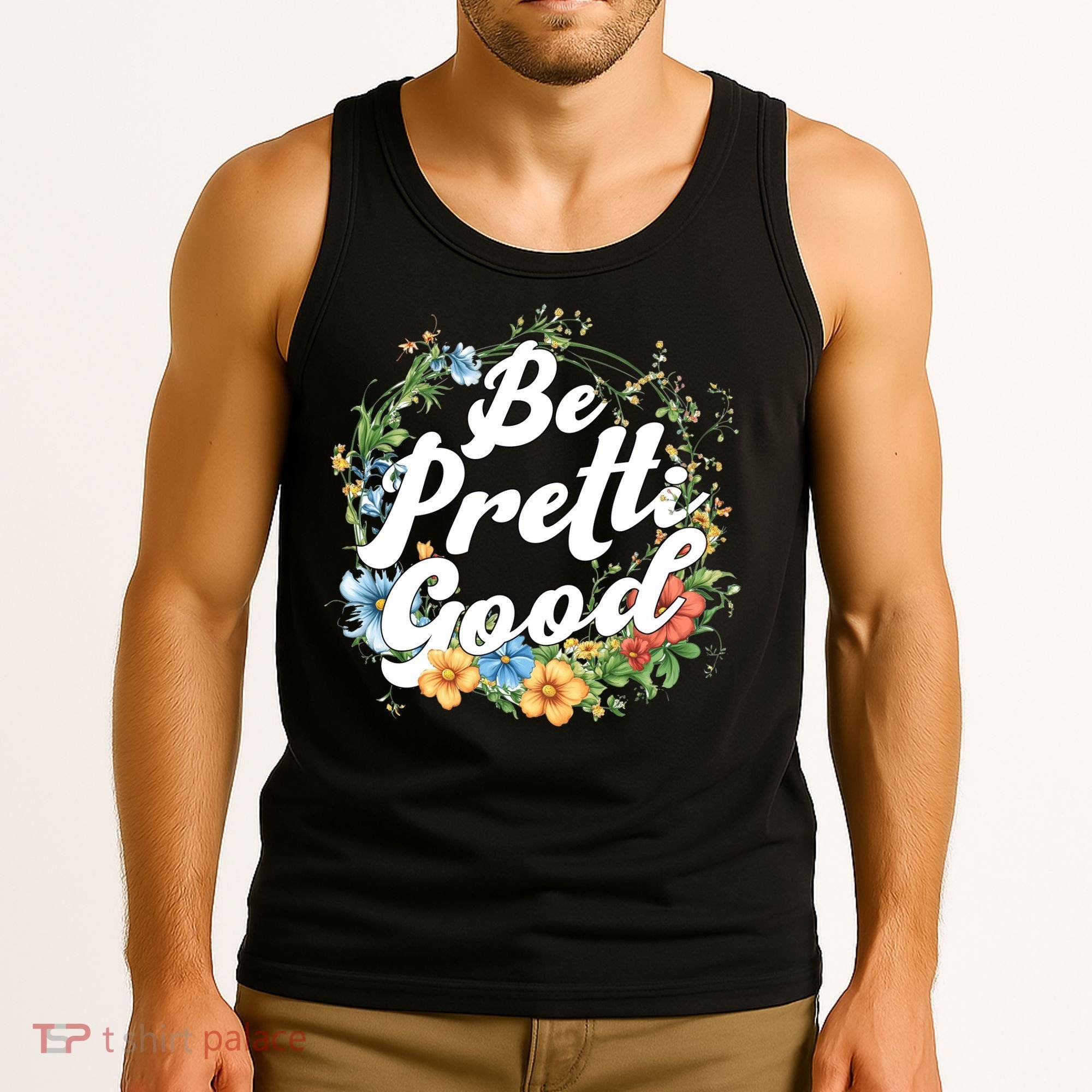 Be Pretti Good Anti ICE Boho Flowers Tank Top