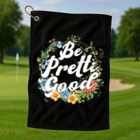 Be Pretti Good Anti ICE Boho Flowers Golf Towel thumb 1