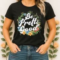 Be Pretti Good Anti ICE Boho Flowers Women's T-Shirt thumb 2