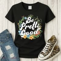 Be Pretti Good Anti ICE Boho Flowers Women's T-Shirt thumb 3