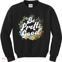 Be Pretti Good Anti ICE Boho Flowers Kids Sweatshirt thumb 0