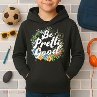 Be Pretti Good Anti ICE Boho Flowers Kids Hoodie thumb 2