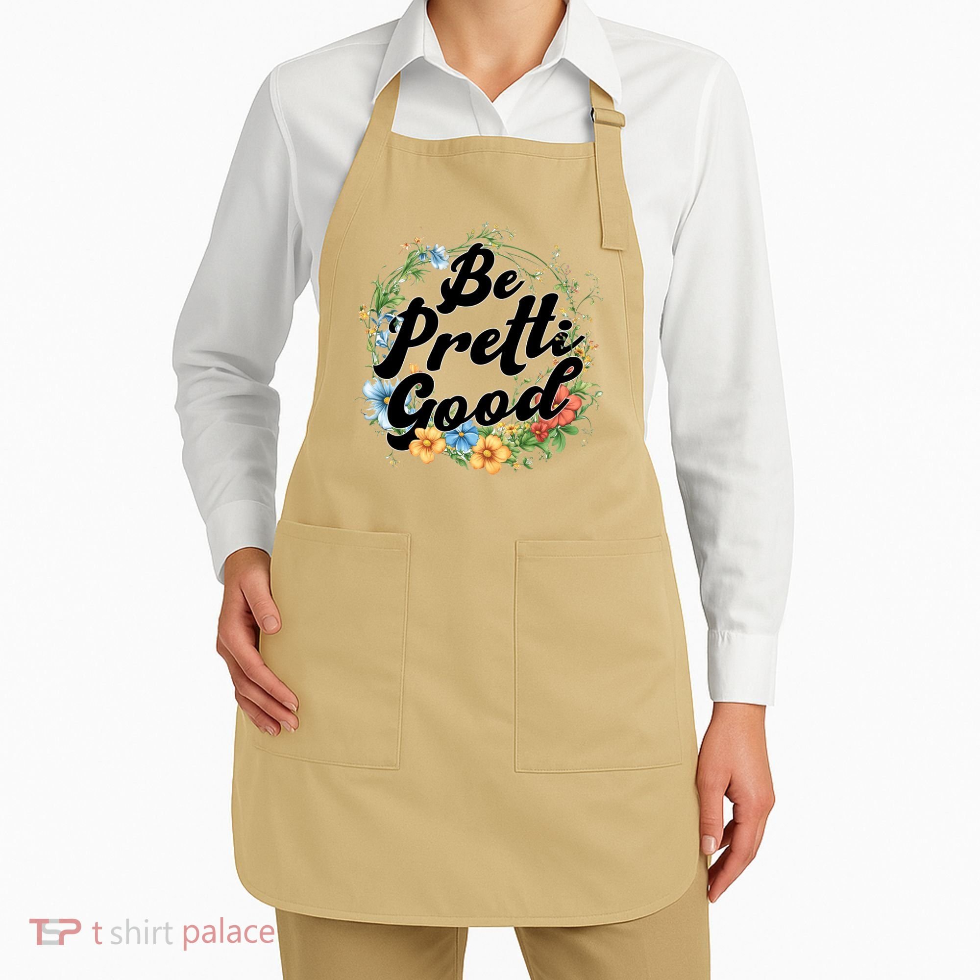 Be Pretti Good Anti ICE Boho Flowers Apron