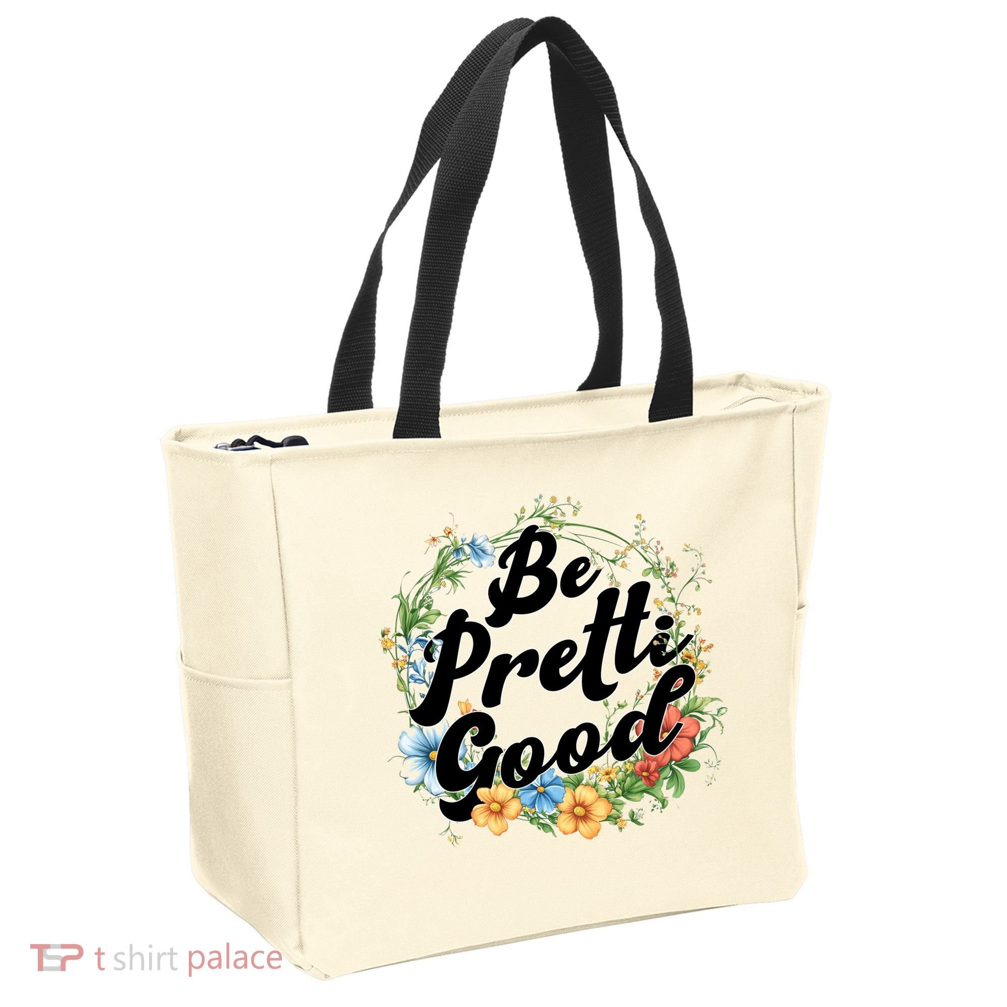 Be Pretti Good Anti ICE Boho Flowers Tote Bag
