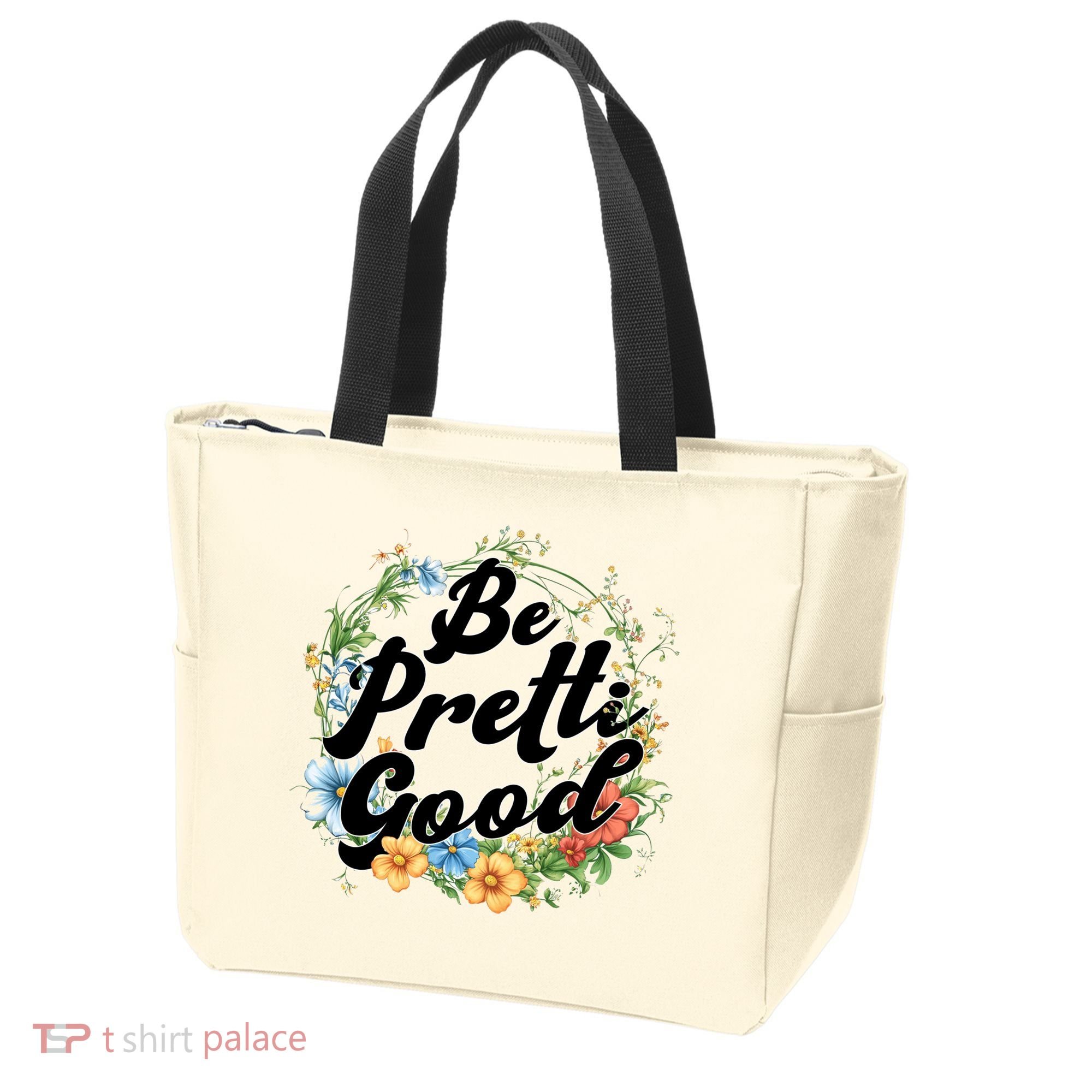 Be Pretti Good Anti ICE Boho Flowers Tote Bag