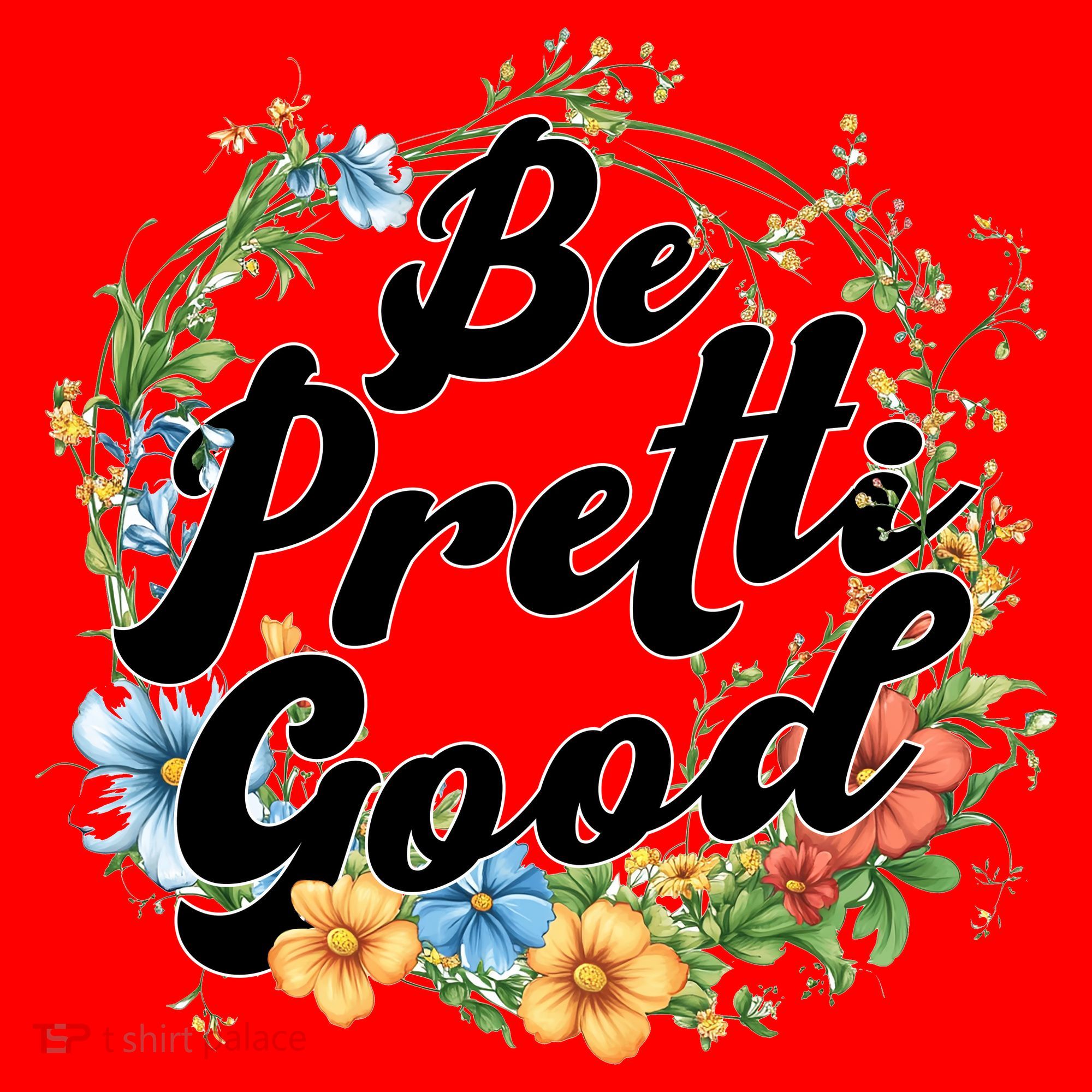 Be Pretti Good Anti ICE Boho Flowers Santa Hat