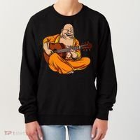 Buddha Playing Guitar Zen Yoga Meditation Funny Namaste Women's Sweatshirt thumb 0