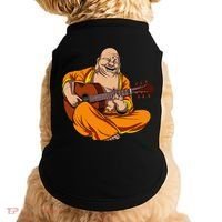 Buddha Playing Guitar Zen Yoga Meditation Funny Namaste Doggie Tank thumb 0