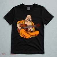 Buddha Playing Guitar Zen Yoga Meditation Funny Namaste T-Shirt thumb 5