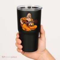 Buddha Playing Guitar Zen Yoga Meditation Funny Namaste Tumbler thumb 2