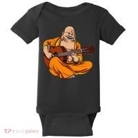 Buddha Playing Guitar Zen Yoga Meditation Funny Namaste Baby Bodysuit thumb 0