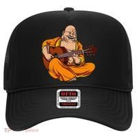 Buddha Playing Guitar Zen Yoga Meditation Funny Namaste Hat thumb 0