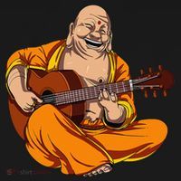 Buddha Playing Guitar Zen Yoga Meditation Funny Namaste Toddler Hoodie thumb 2