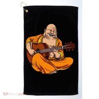 Buddha Playing Guitar Zen Yoga Meditation Funny Namaste Golf Towel thumb 0