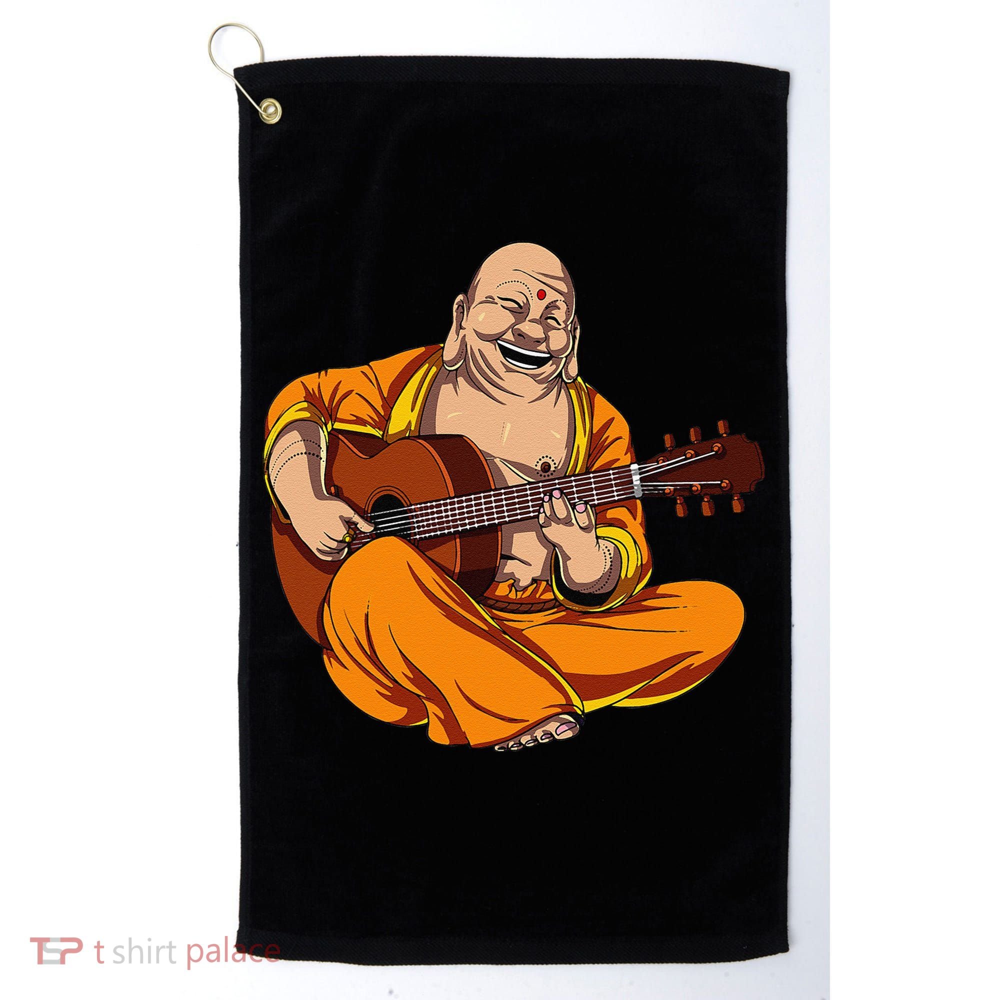 Buddha Playing Guitar Zen Yoga Meditation Funny Namaste Golf Towel
