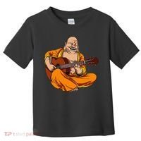 Buddha Playing Guitar Zen Yoga Meditation Funny Namaste Toddler T-Shirt thumb 0