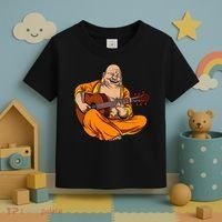 Buddha Playing Guitar Zen Yoga Meditation Funny Namaste Toddler T-Shirt thumb 3