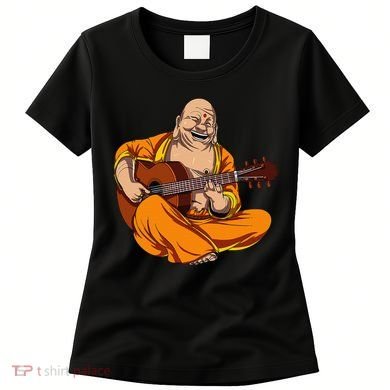 Buddha Playing Guitar Zen Yoga Meditation Funny Namaste Women's T-Shirt