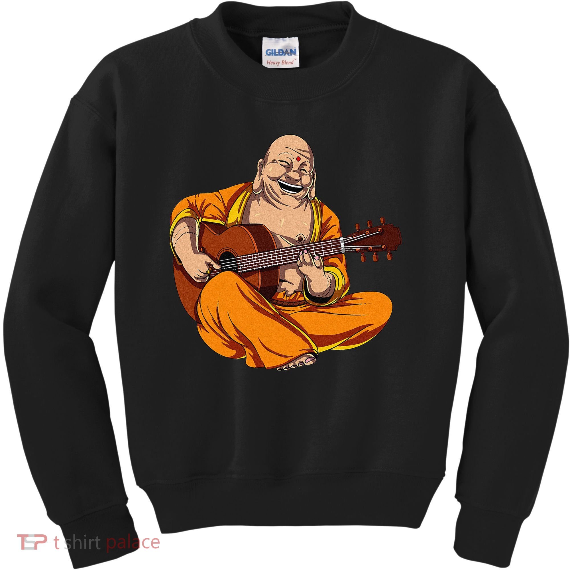 Buddha Playing Guitar Zen Yoga Meditation Funny Namaste Kids Sweatshirt