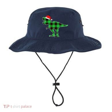 Buffalo Plaid Green Dinosaur T Rex Funny Christmas Boys Bucket Hat