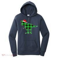 Buffalo Plaid Green Dinosaur T Rex Funny Christmas Boys Women's Hoodie thumb 0