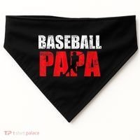 Baseball Papa Grandpa Fans Gift USA-Made Doggie Bandana thumb 0