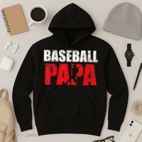 Baseball Papa Grandpa Fans Gift Hoodie thumb 3