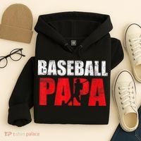 Baseball Papa Grandpa Fans Gift Hoodie thumb 4