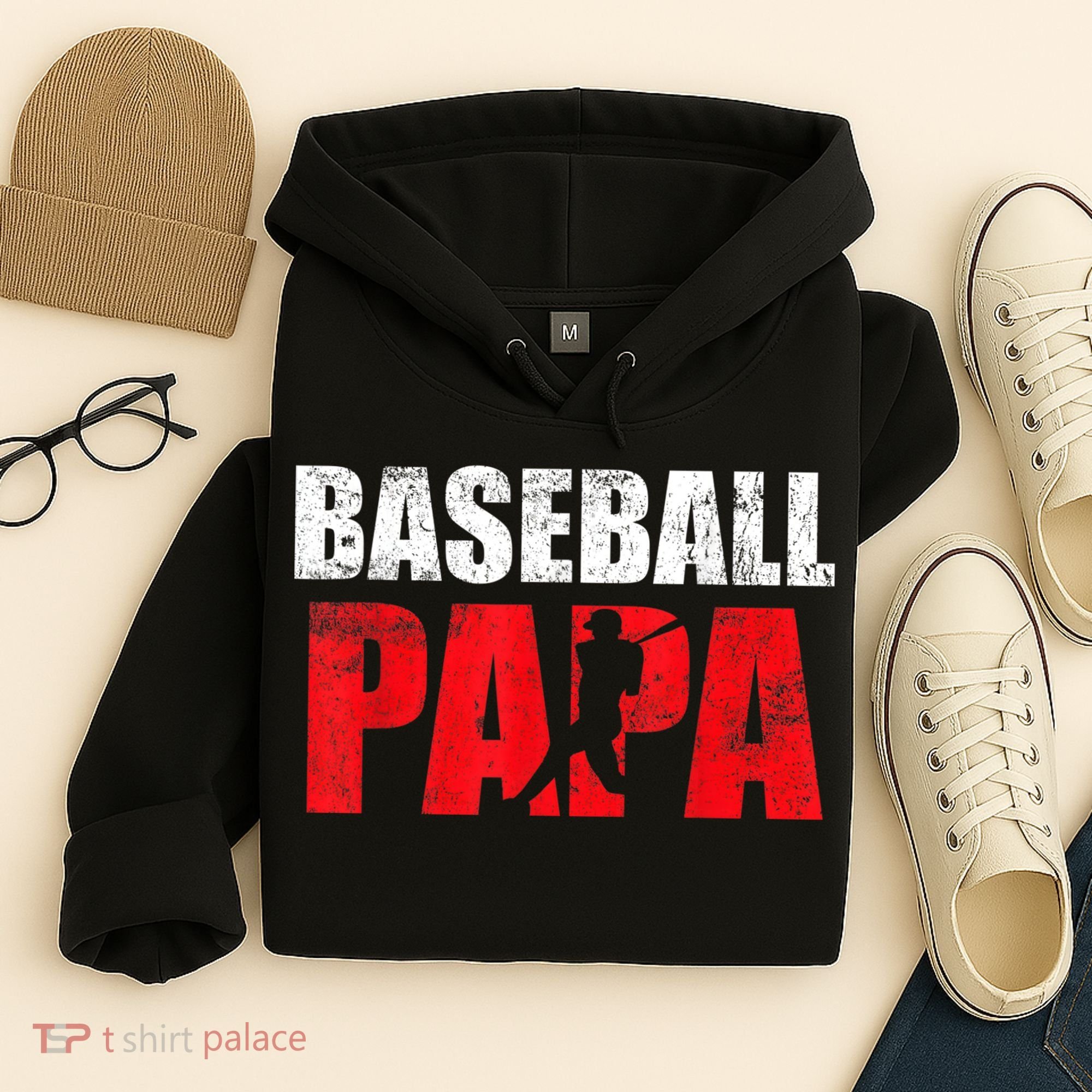 Baseball Papa Grandpa Fans Gift Hoodie