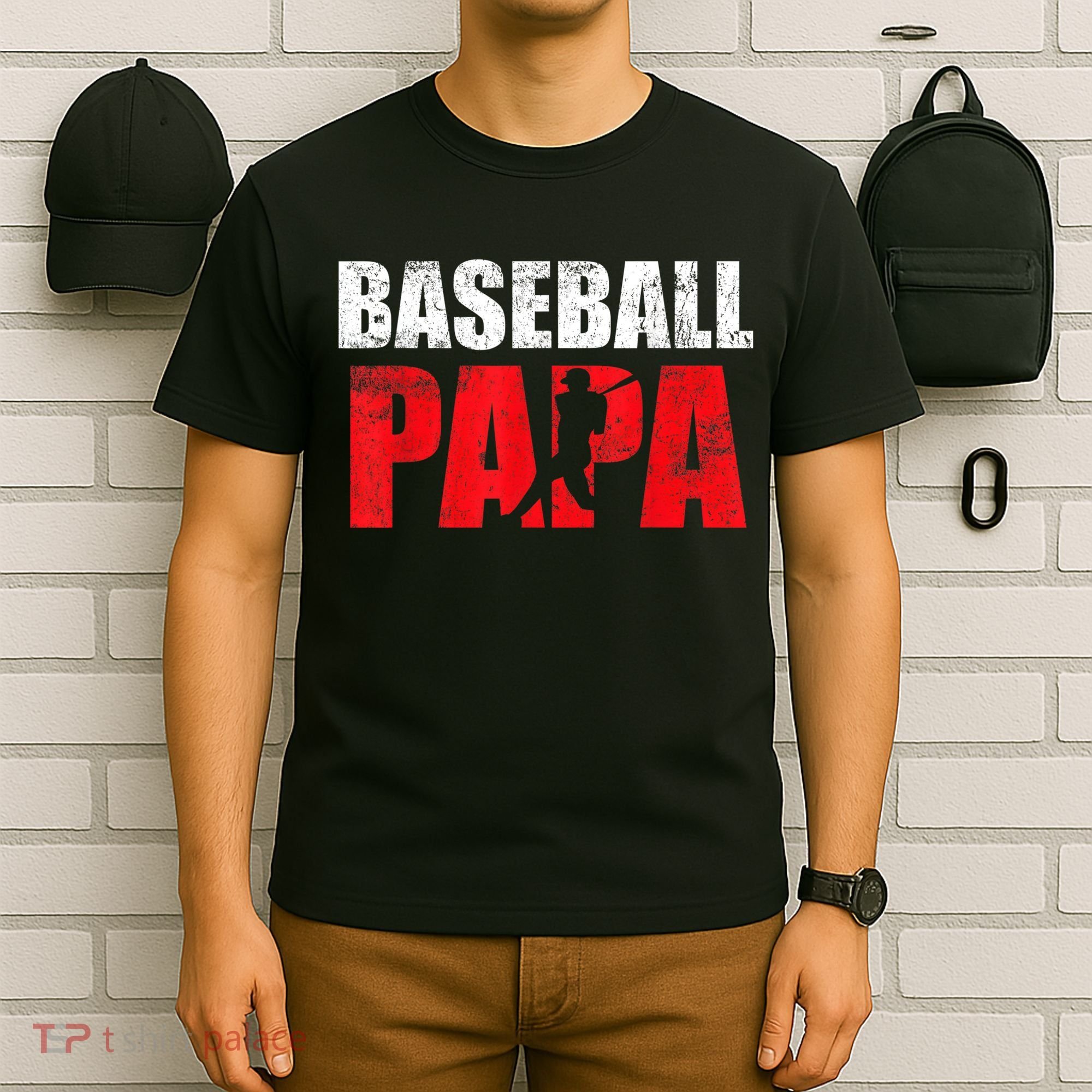 Baseball Papa Grandpa Fans Gift T-Shirt