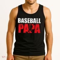 Baseball Papa Grandpa Fans Gift Tank Top thumb 3