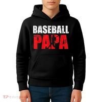 Baseball Papa Grandpa Fans Gift Kids Hoodie thumb 4