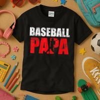 Baseball Papa Grandpa Fans Gift Kids T-Shirt thumb 3