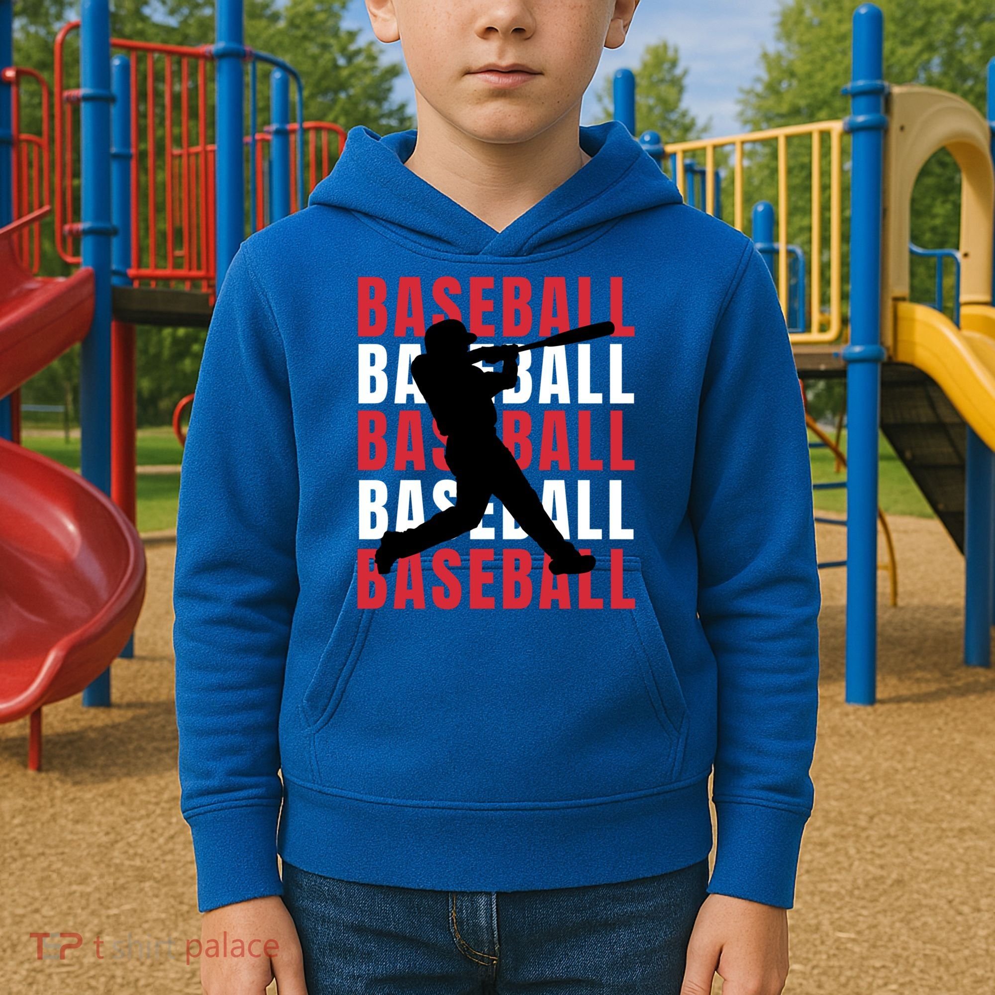 Baseball Player Gift Kids Hoodie