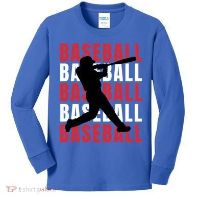 Baseball Player Gift Kids Long Sleeve Shirt
