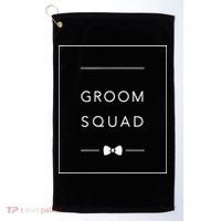 Bachelor Party Groom Squad Matching Groomsmen Golf Towel thumb 0