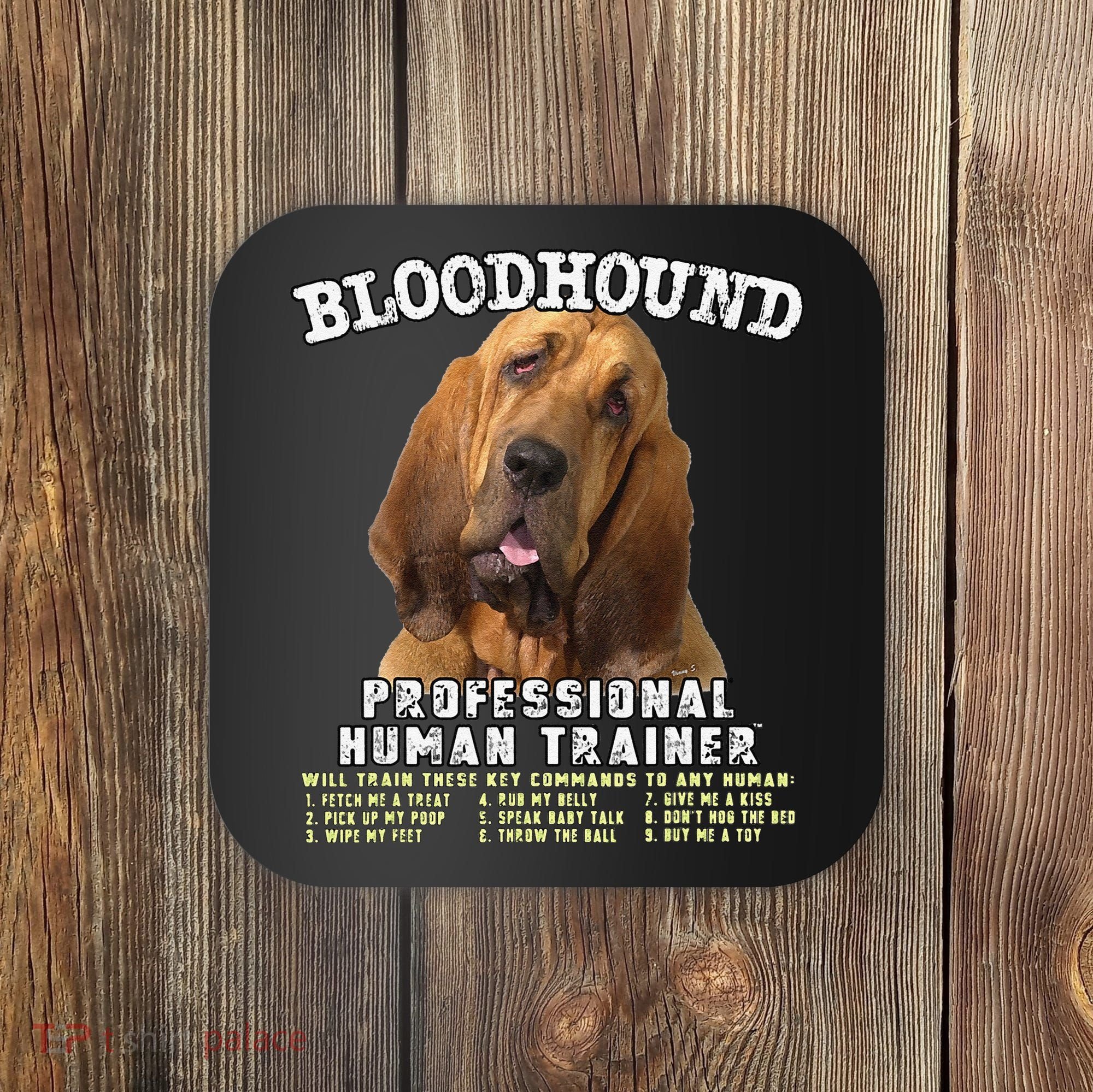 Bloodhound Professional Human Trainer Cute Dog Coaster