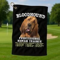 Bloodhound Professional Human Trainer Cute Dog Golf Towel thumb 1