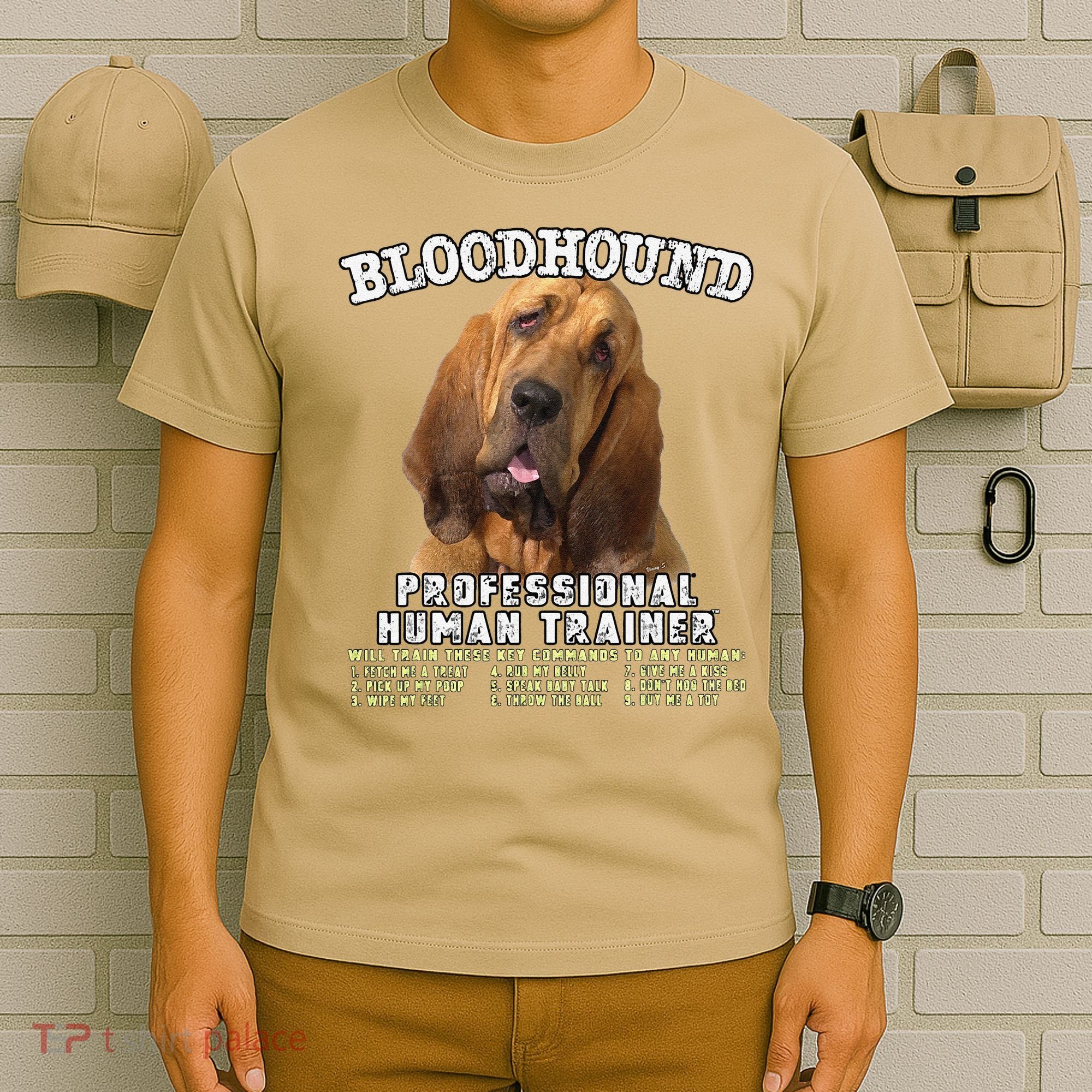Bloodhound Professional Human Trainer Cute Dog T-Shirt