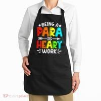 Being Para Heart Work Paraprofessional Back To School Apron thumb 2