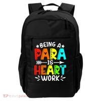Being Para Heart Work Paraprofessional Back To School Backpack thumb 0